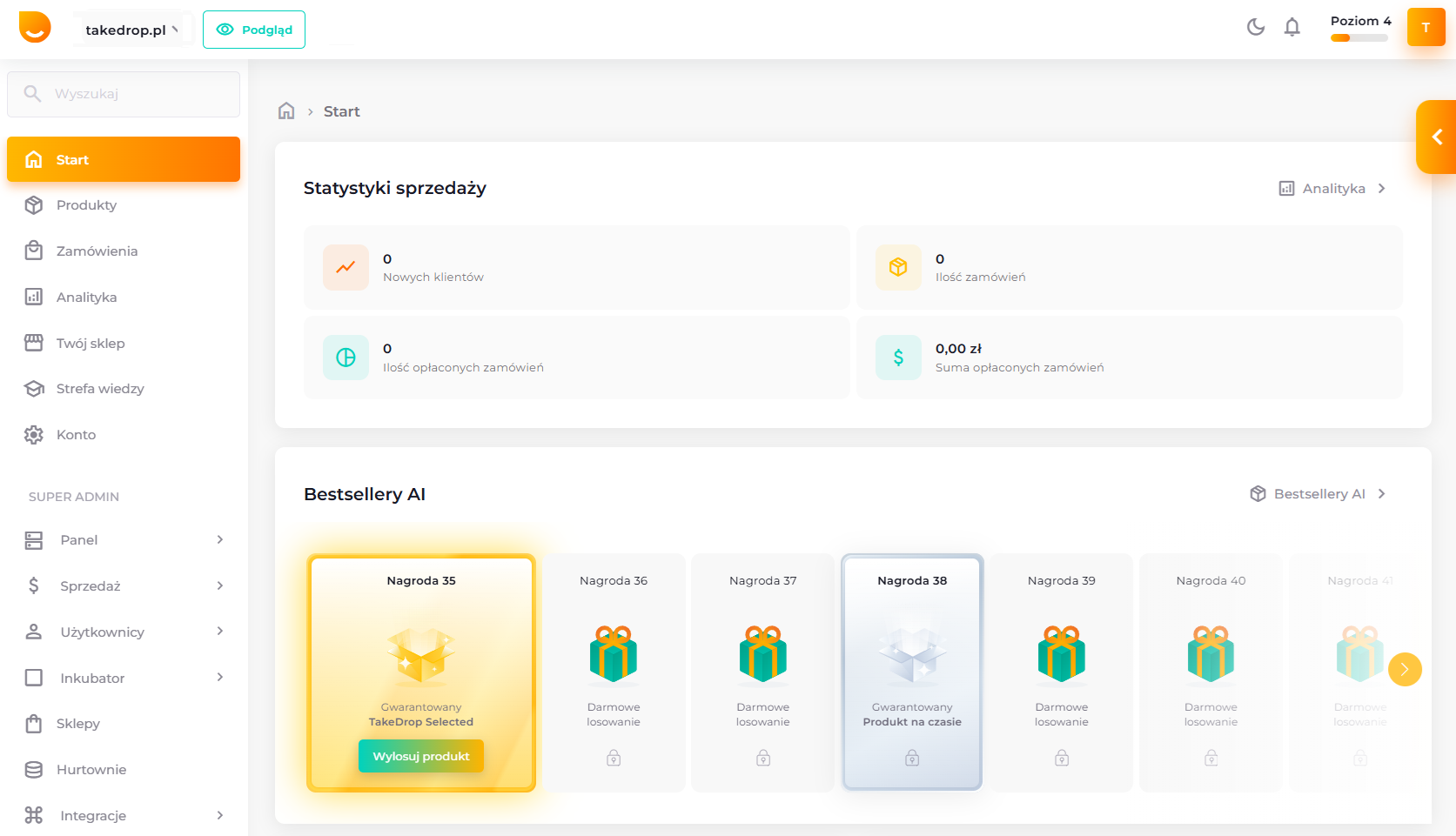 TakeDrop Dashboard