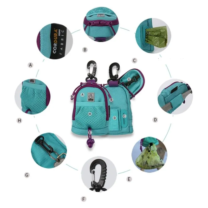 etui na woreczki i przysmaki Truelove Trip Cordura zamki SBS szczelny podajnik haczyk na klucze