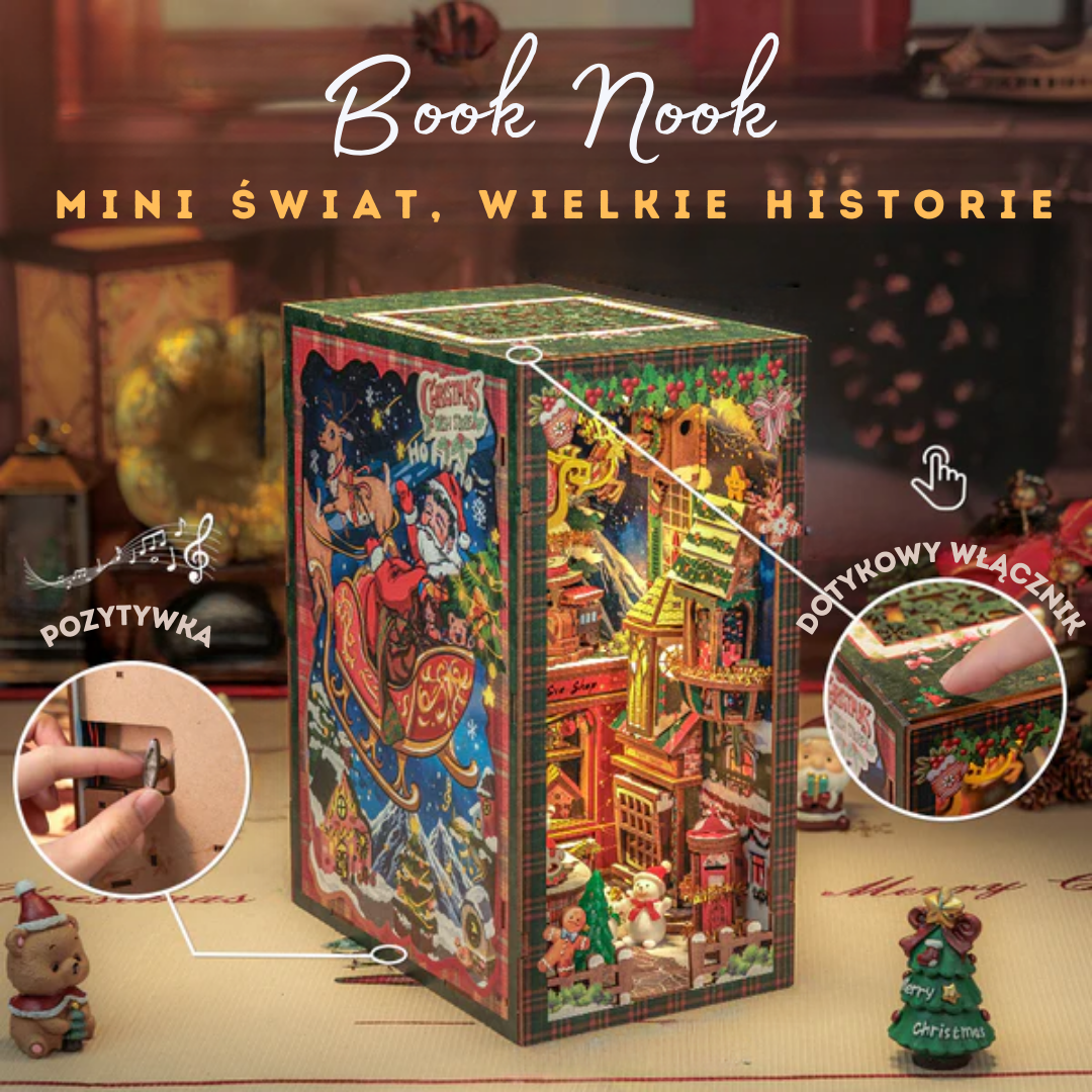 Book Nook — Świąteczny Sklepik Życzeń, elementy zestawu