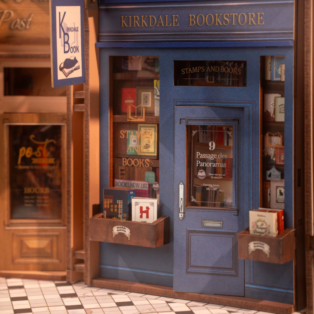 Detail 3 — book nook kit Arcade Dating, LED-lit miniature scene