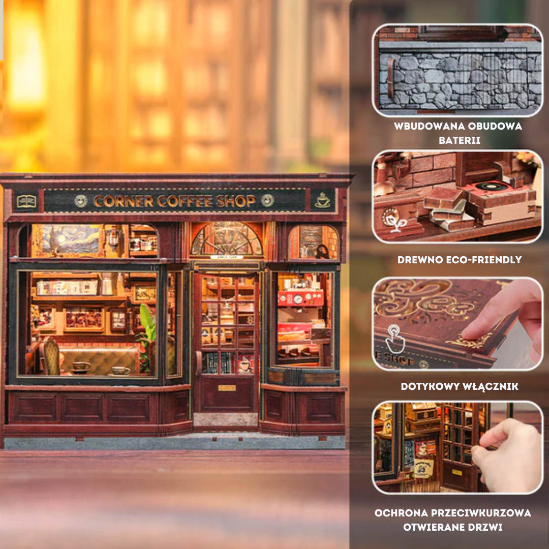 Corner Coffee Shop — detal 2 (kawiarniany bar i dekoracje), nook kit DIY