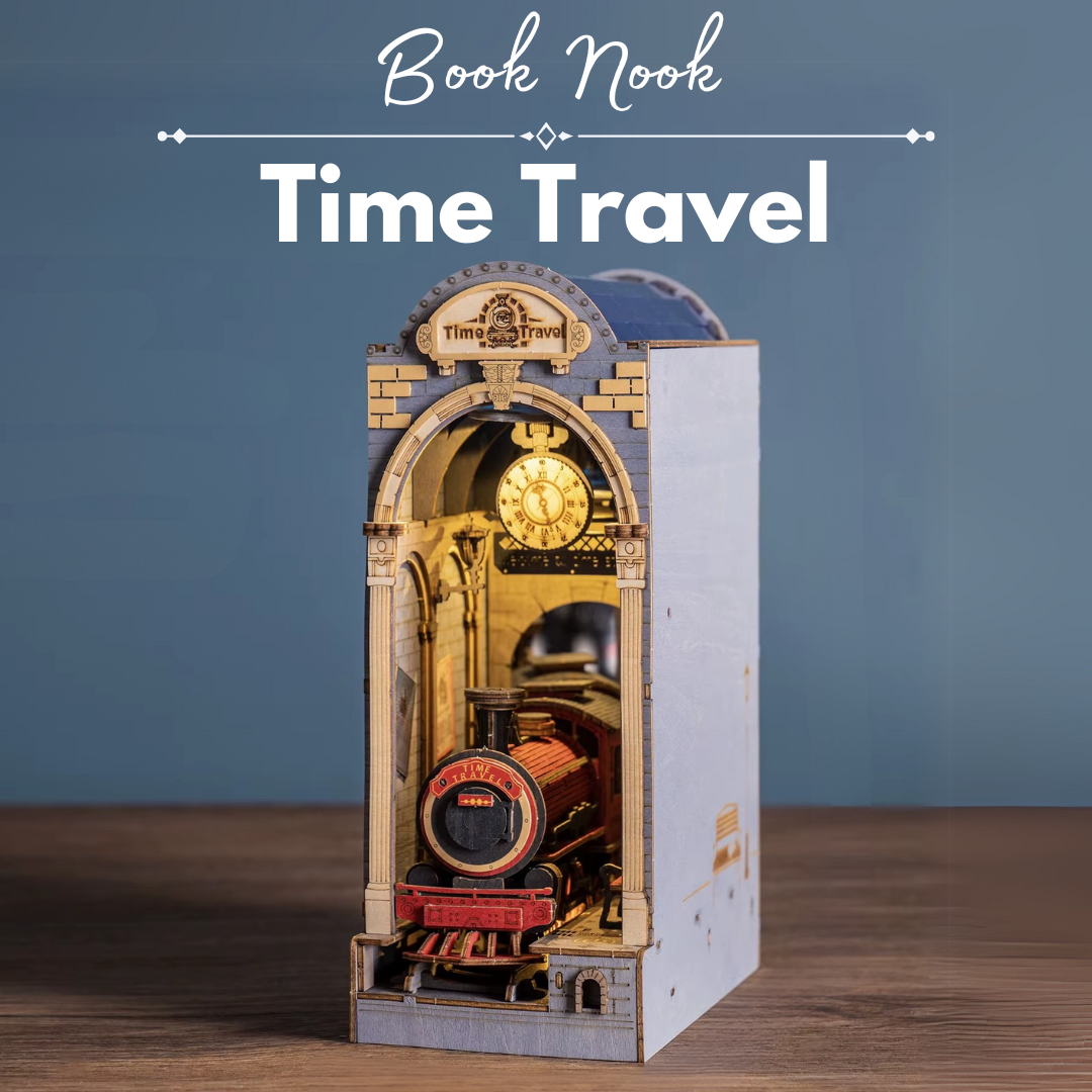 DIY Book Nook Time Travel — główne zdjęcie produktu, book nook kit / DIY kit z oświetleniem LED