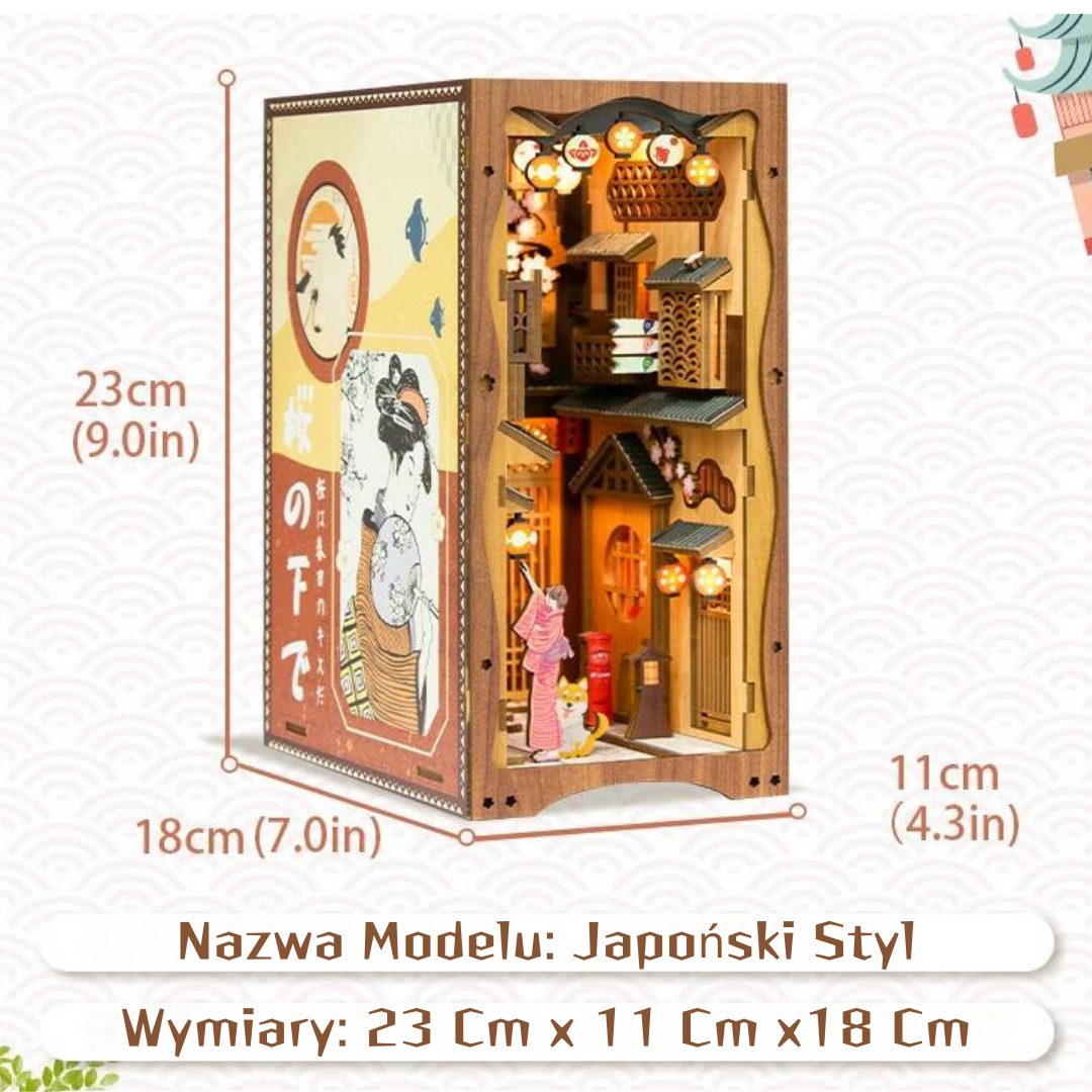Wymiary mini domku – Japoński Styl Book Nook