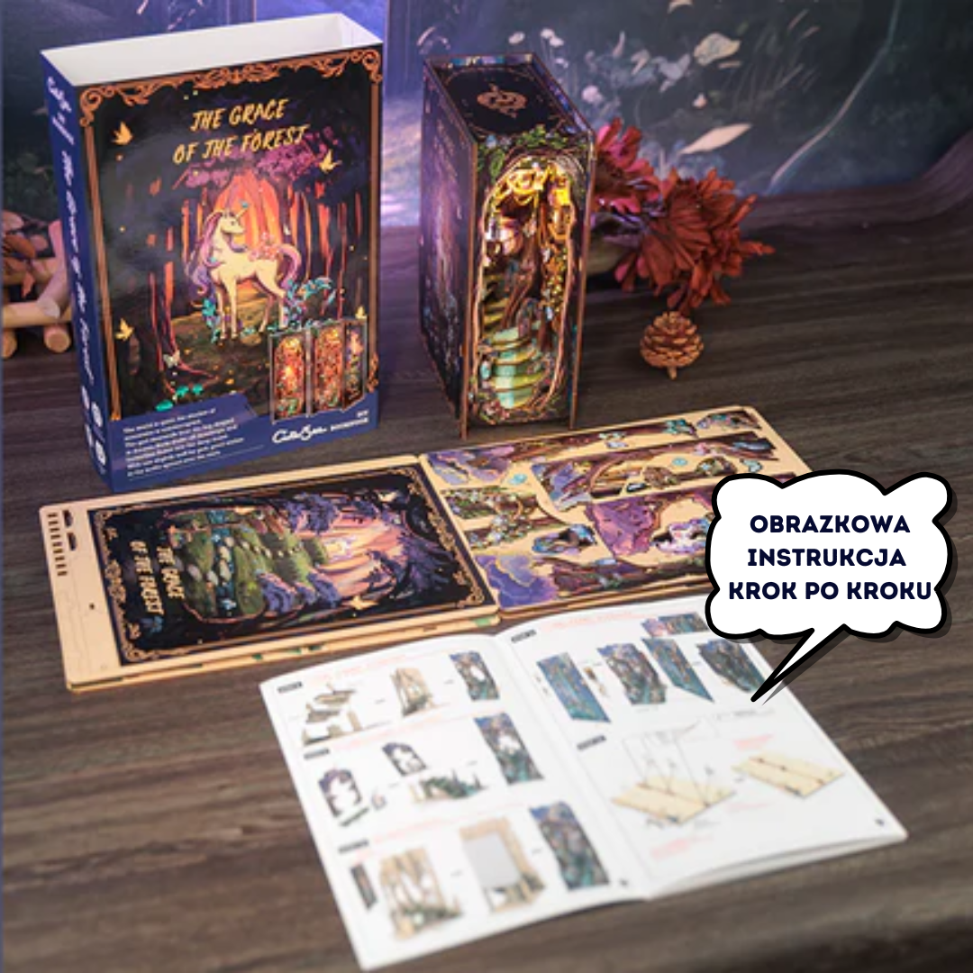 DIY book nook kit — elementy i osłona przeciwkurzowa, The Grace of the Forest