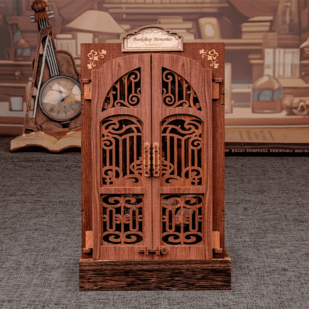 Book Nook – Wspomnienia z Retro Księgarni jako prezent – miniaturowy domek DIY, puzzle 3D