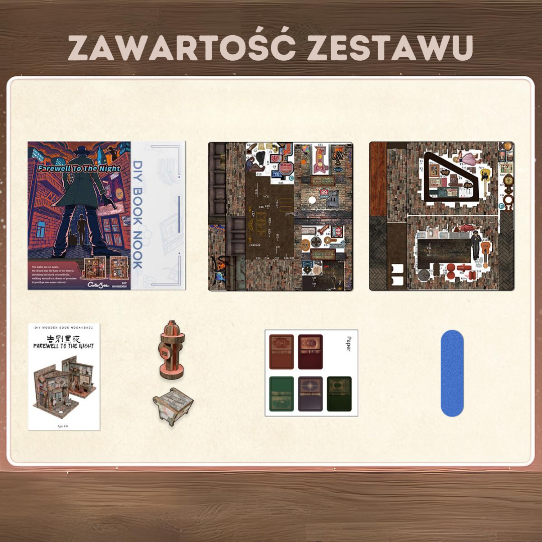 Podpórki DIY — widok boczny, stabilizacja książek