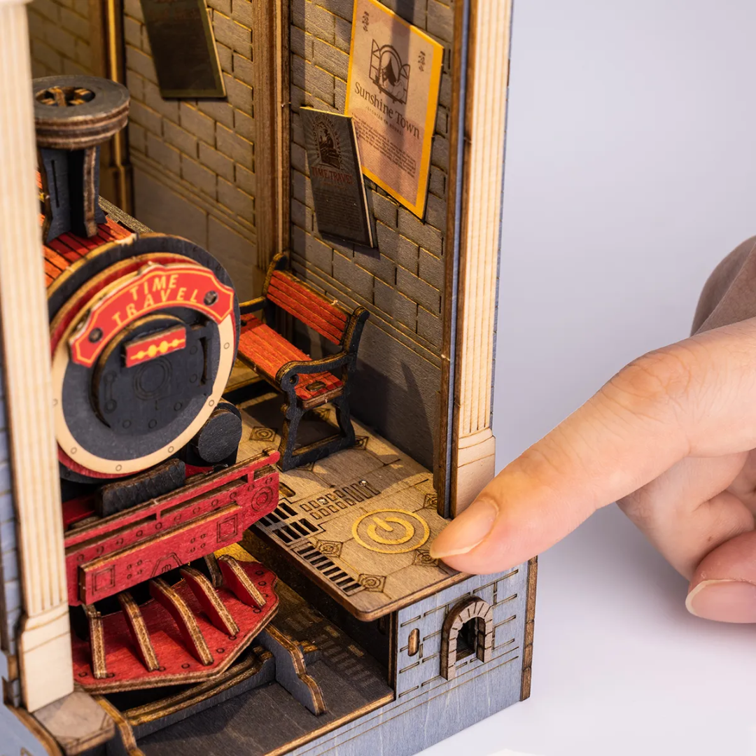 Book Nook Time Travel — LED i włącznik dotykowy, DIY nook kit
