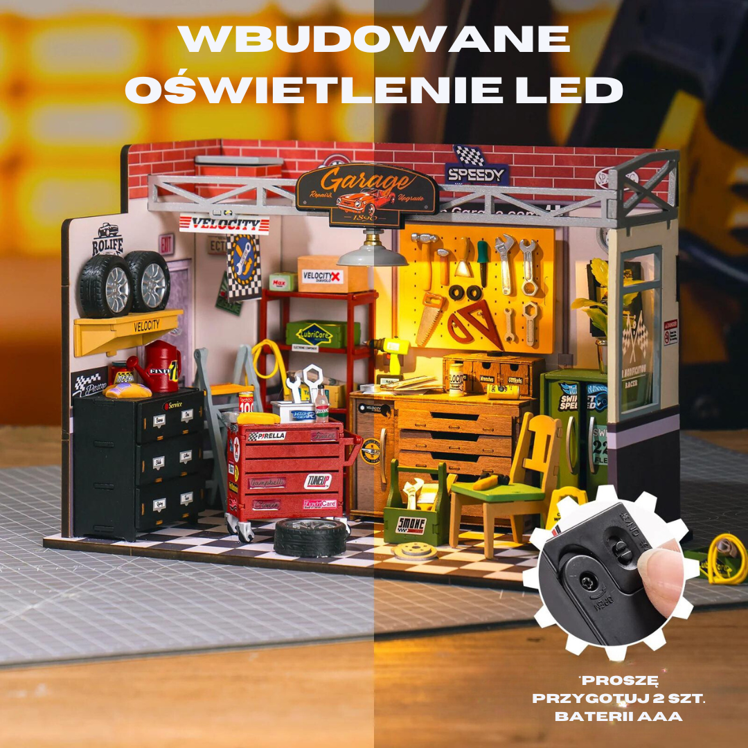 Warsztat Samochodowy – podświetlenie LED