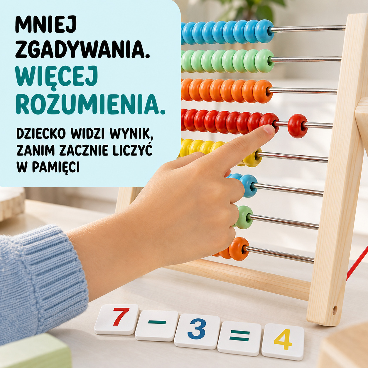 Drewniane liczydło mathers - zestaw matematyczny dla dzieci